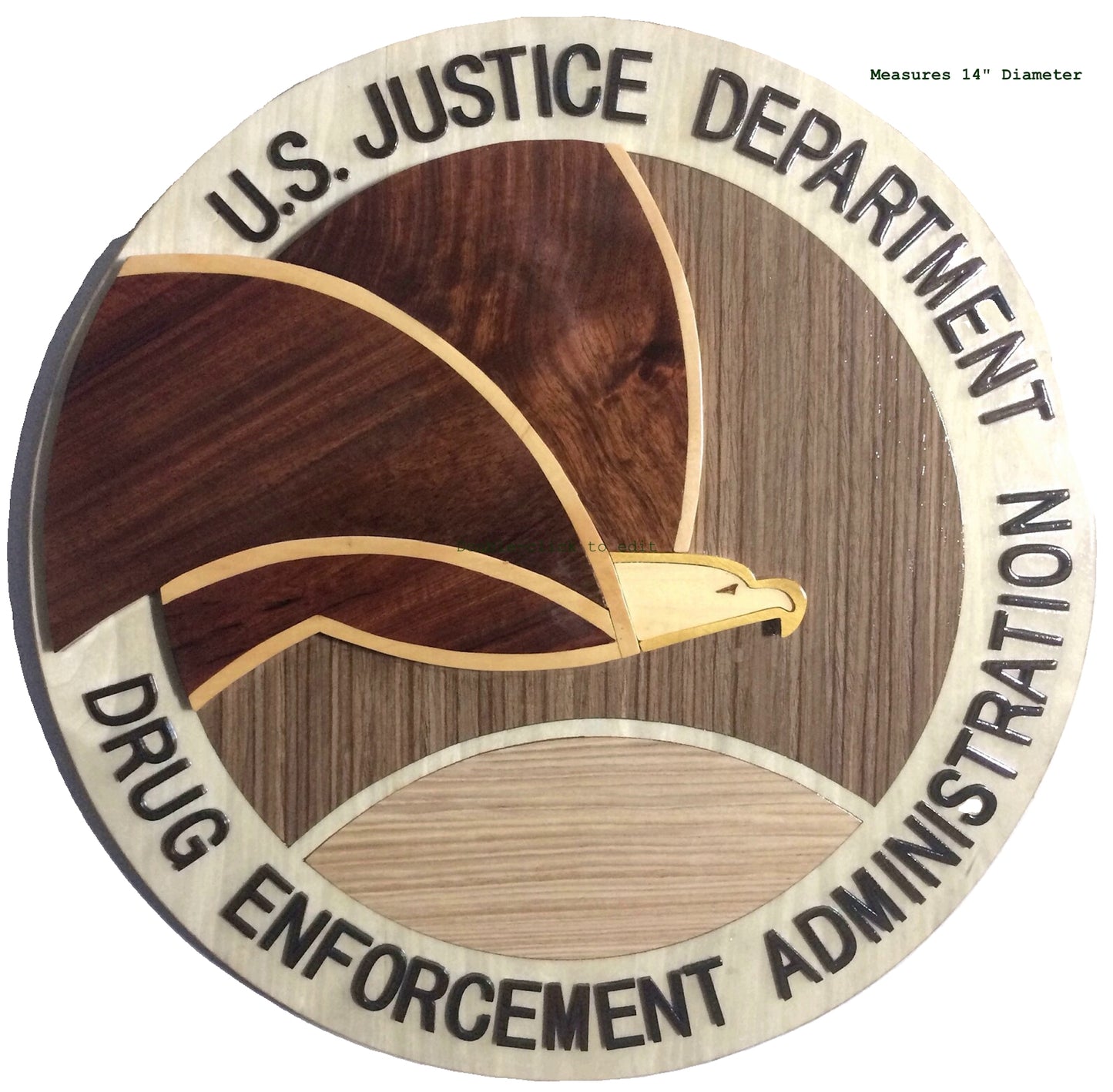 DRUG ENFORCEMENT ADMIN - DEA - WOOD ART PLAQUE