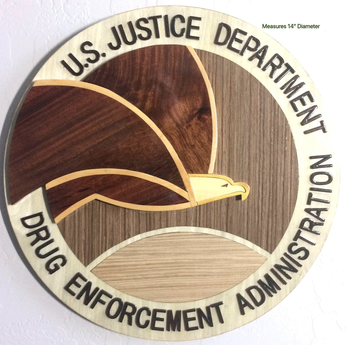 DRUG ENFORCEMENT ADMIN - DEA - WOOD ART PLAQUE