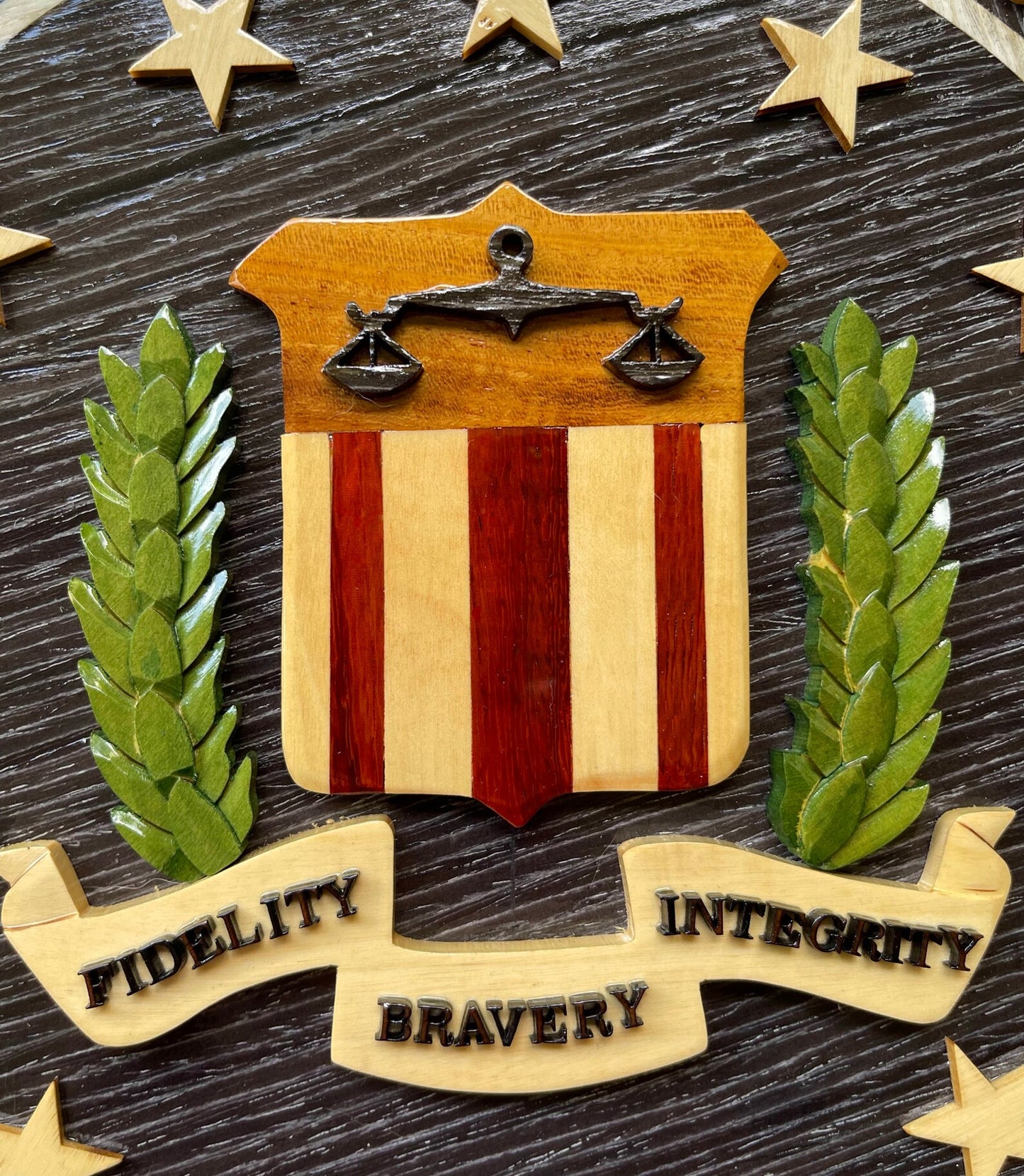 FBI Emblem Wood Art - Federal Bureau of Investigation Seal