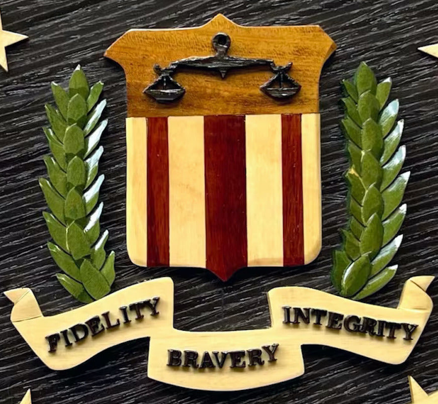 FBI Emblem Wood Art - Federal Bureau of Investigation Seal