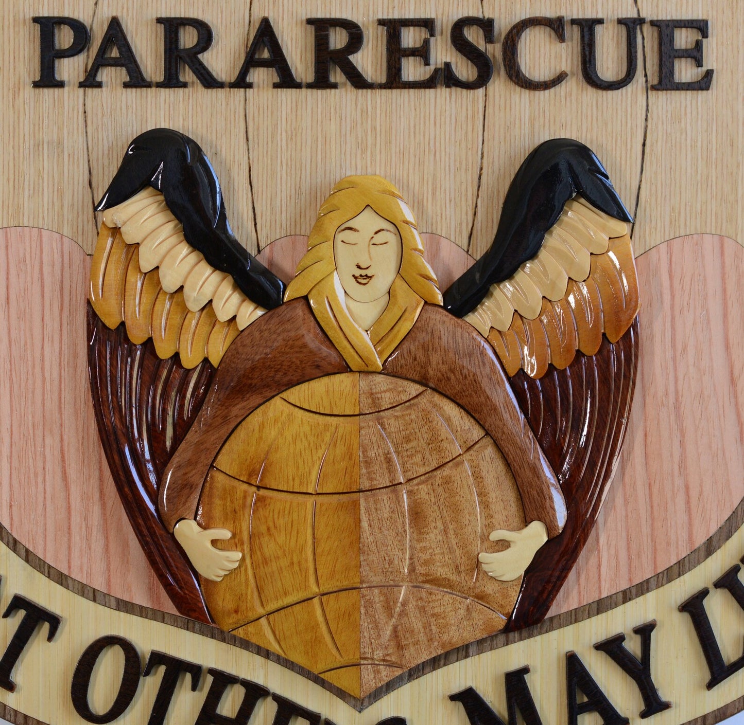 AIR FORCE PARARESCUE PJ EMBLEM WOOD ART