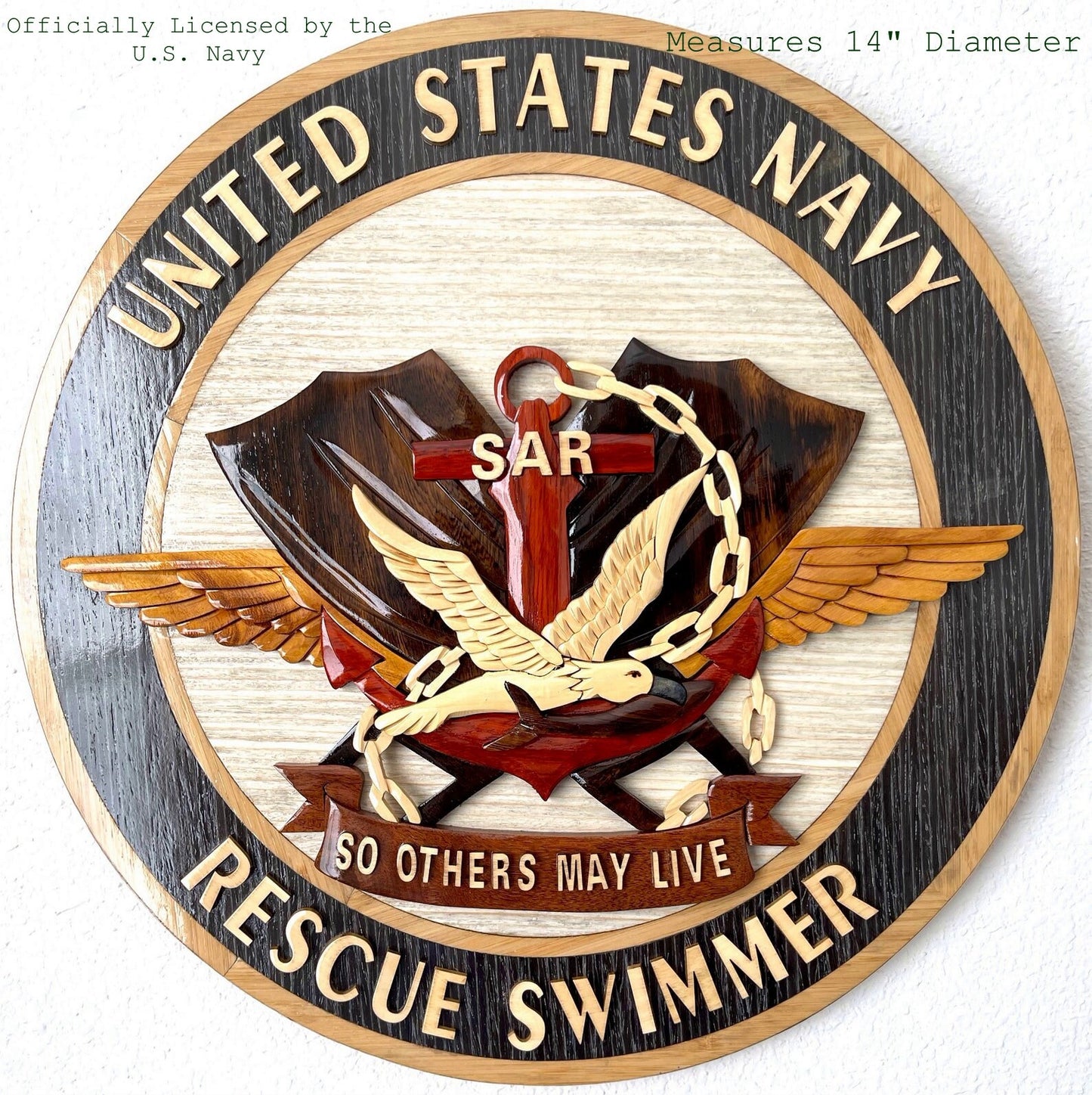 Navy RESCUE SWIMMER SAR Wood Art