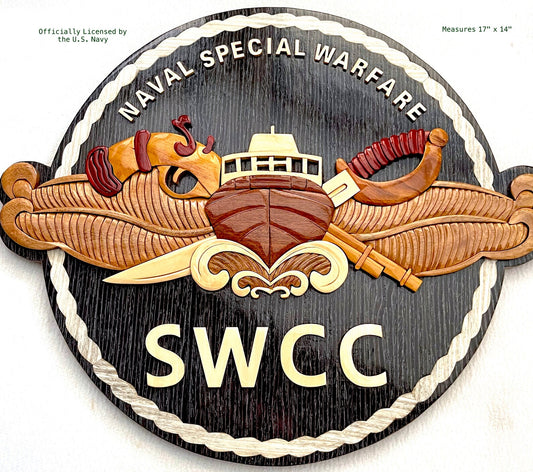 SPECIAL WARFARE COMBATANT-CRAFT CREWMAN (SWCC) WOOD ART