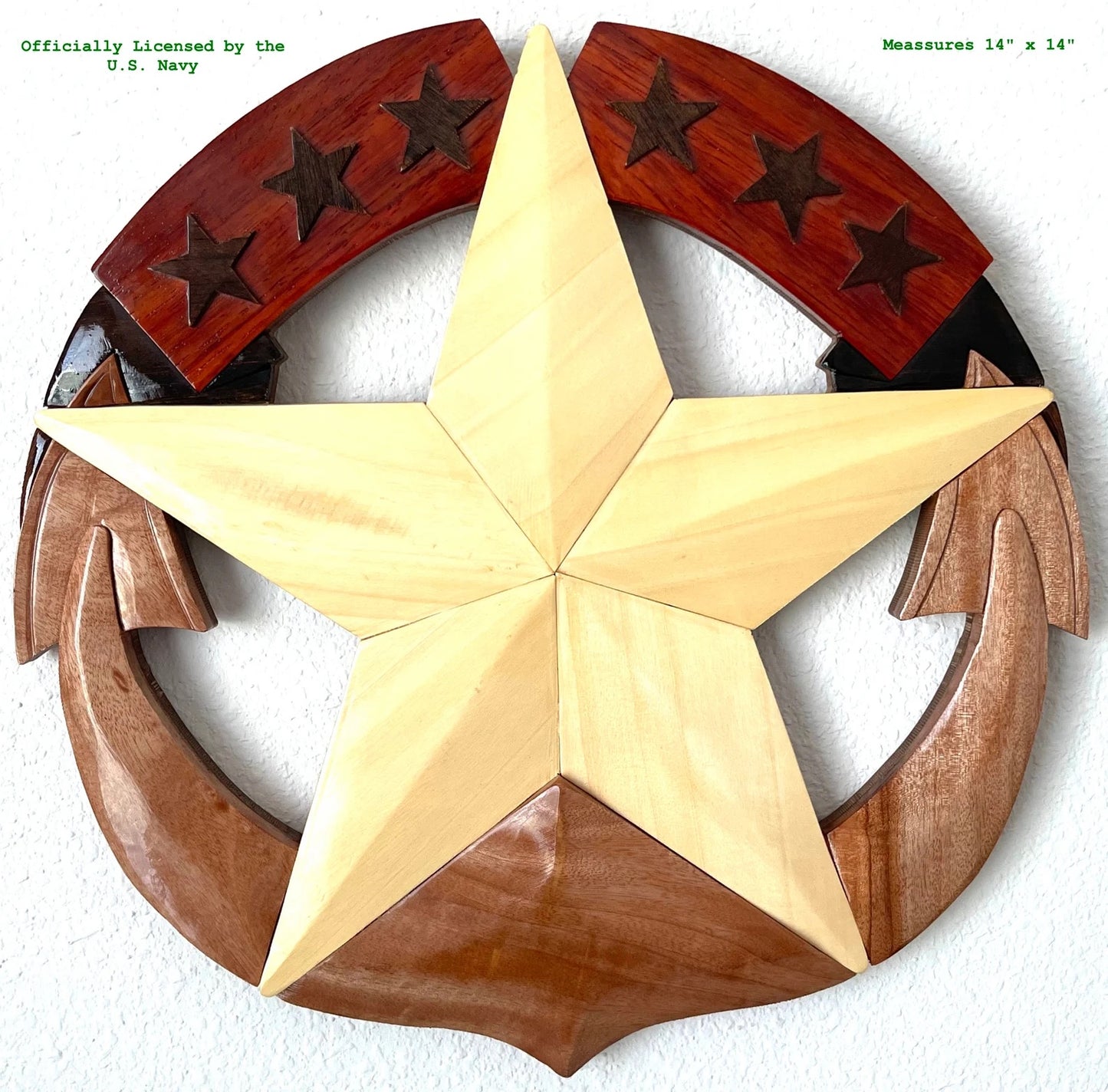 NAVY COMMAND AT SEA INSIGNIA WOOD ART