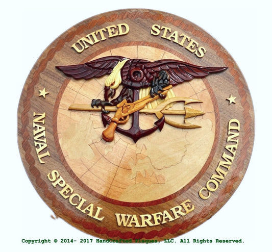 Naval Special Warfare (NSW) Command Wood Art Emblem
