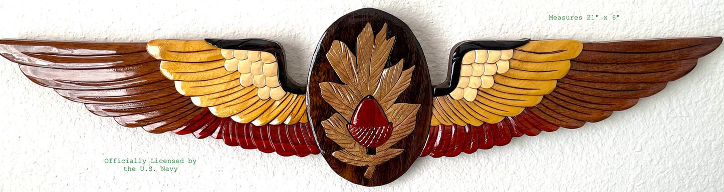 NAVY FLIGHT SURGEON WINGS WOOD ART