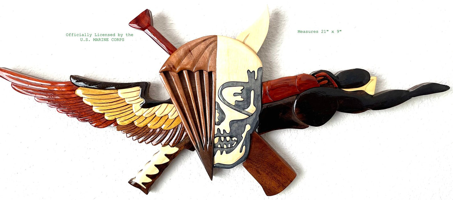 Marine Force Recon Amphibious Frogman Wood Art