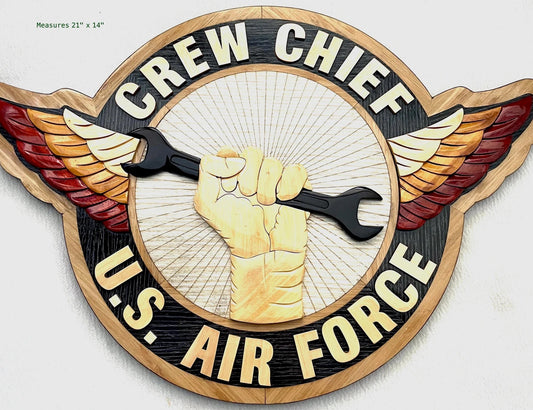 AIR FORCE CREW CHIEF Wood Art Plaque