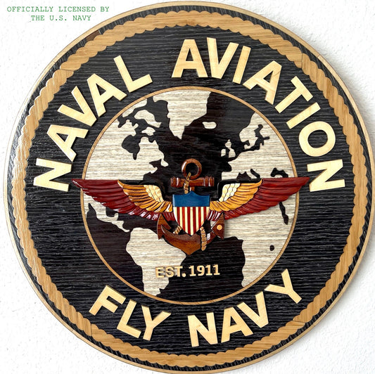 FLY NAVY - Naval Aviation Wood Art Plaque