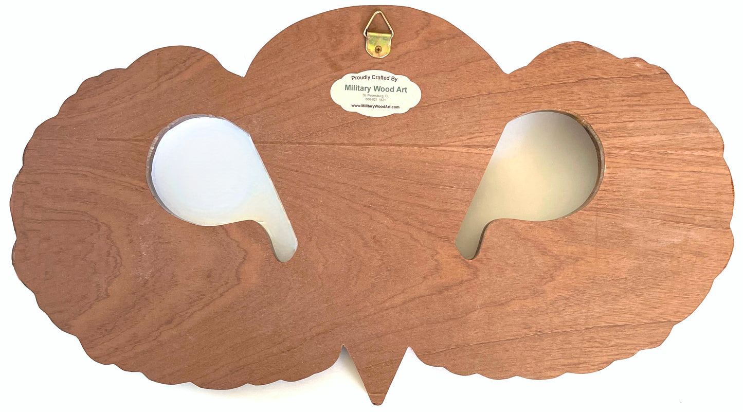 Military BASIC JUMP WINGS Wood Art Plaque