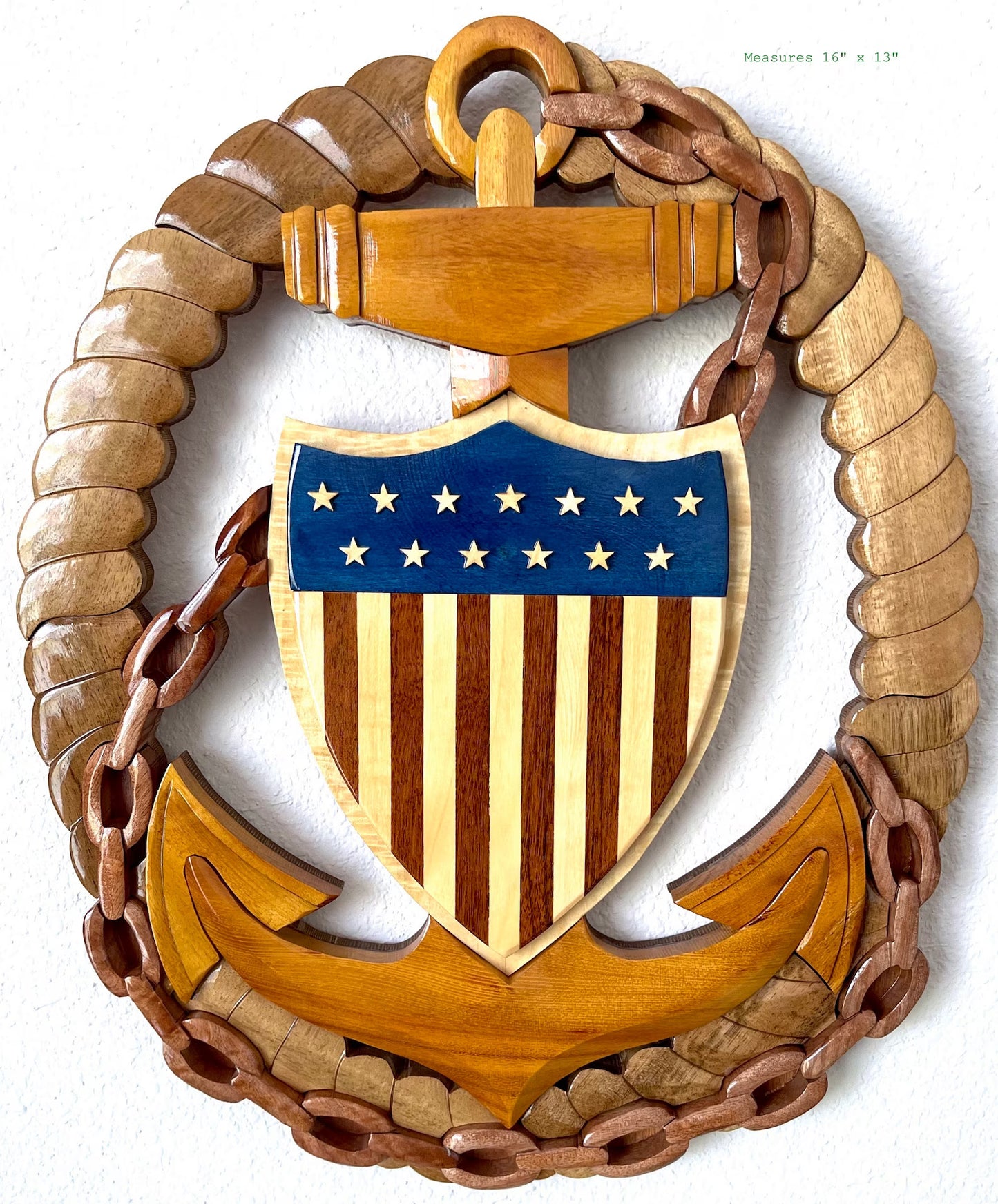 USCG OFFICER IN CHARGE AFLOAT Wood Art