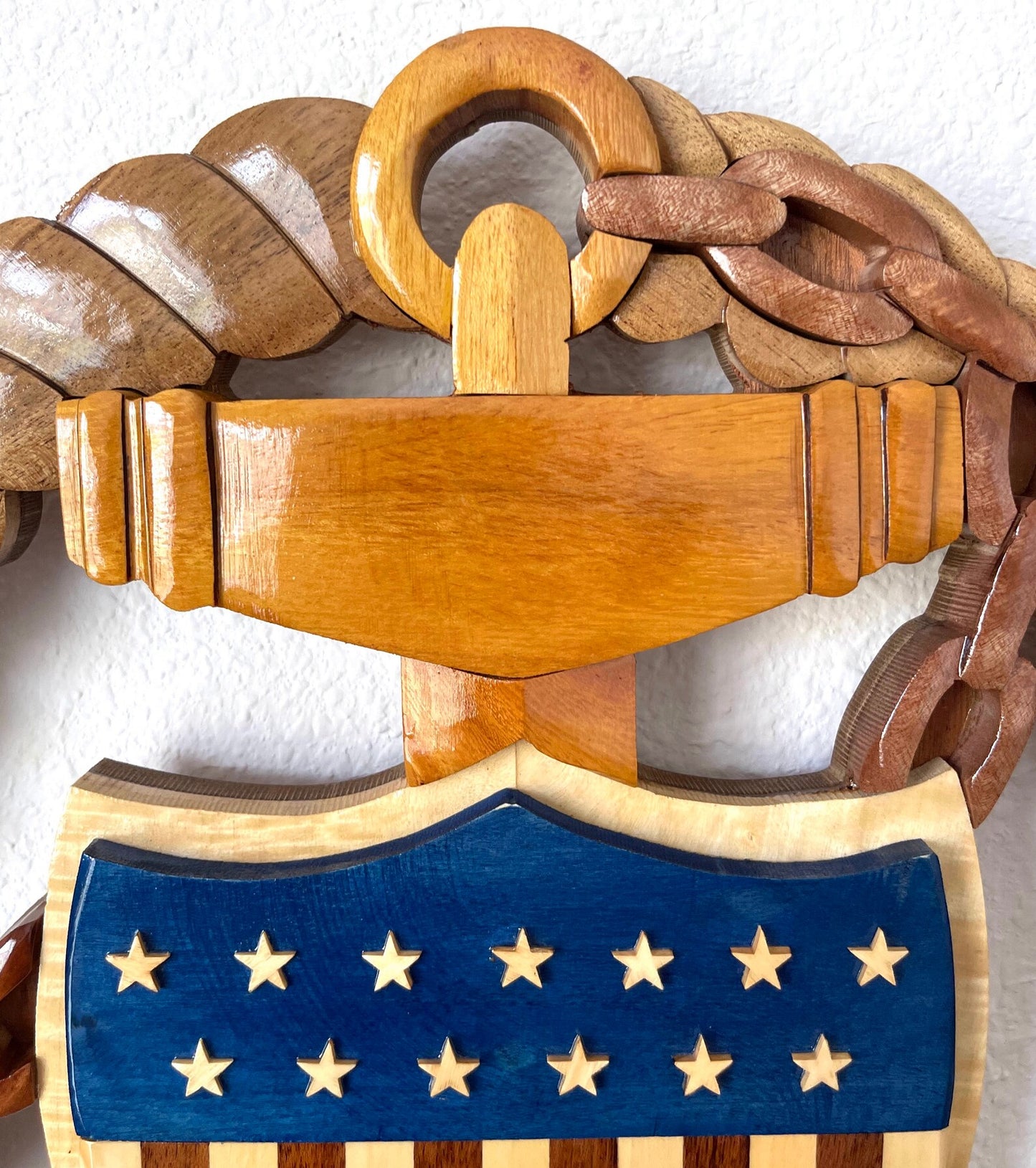 USCG OFFICER IN CHARGE AFLOAT Wood Art