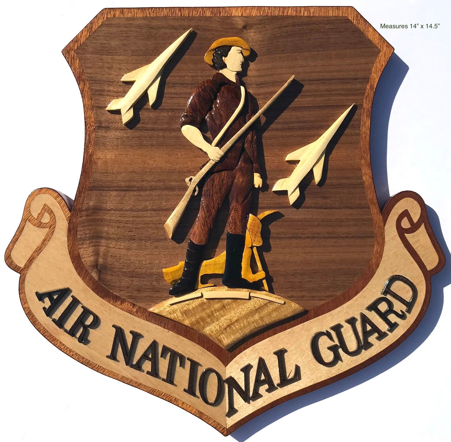 AIR NATIONAL GUARD Military Wood Art Plaque