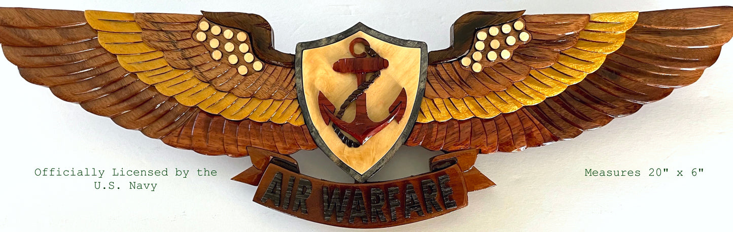 NAVY AIR WARFARE WINGS (EAWS) Wood Art Plaque