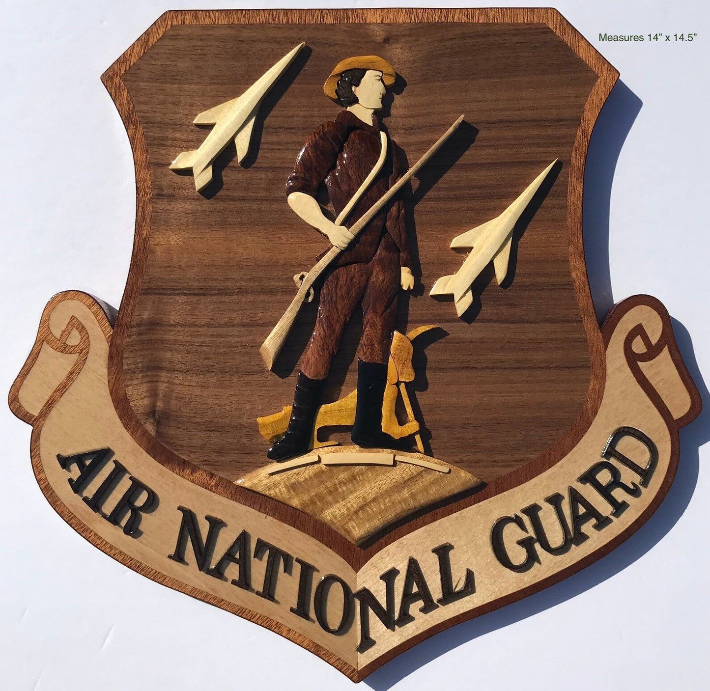 AIR NATIONAL GUARD Military Wood Art Plaque