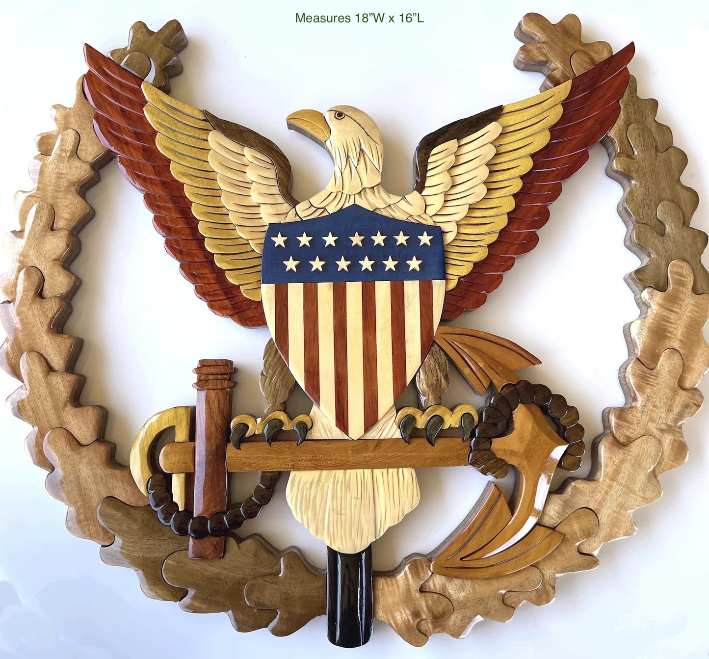 COAST GUARD COMMAND ASHORE Badge Wood Art