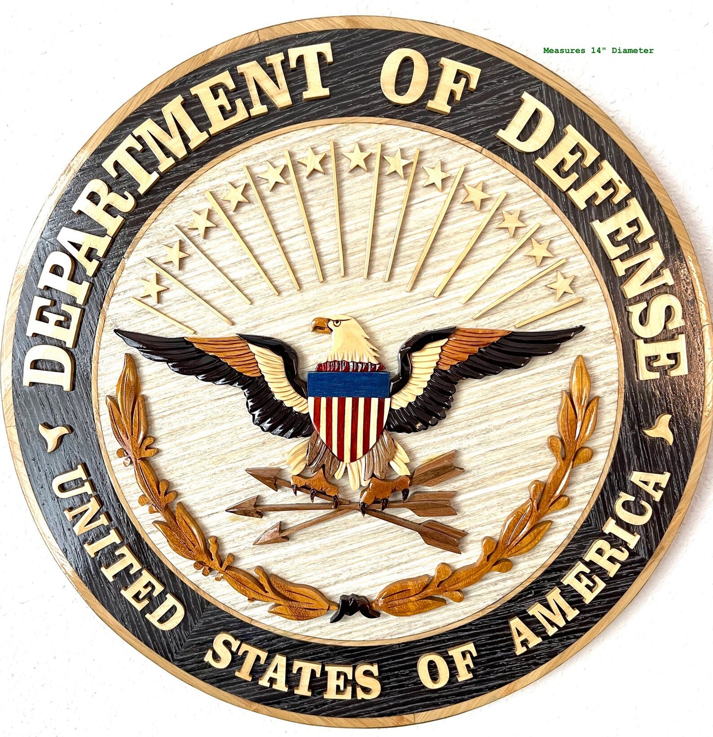 DEPARTMENT OF DEFENSE SEAL (DOD) WOOD ART