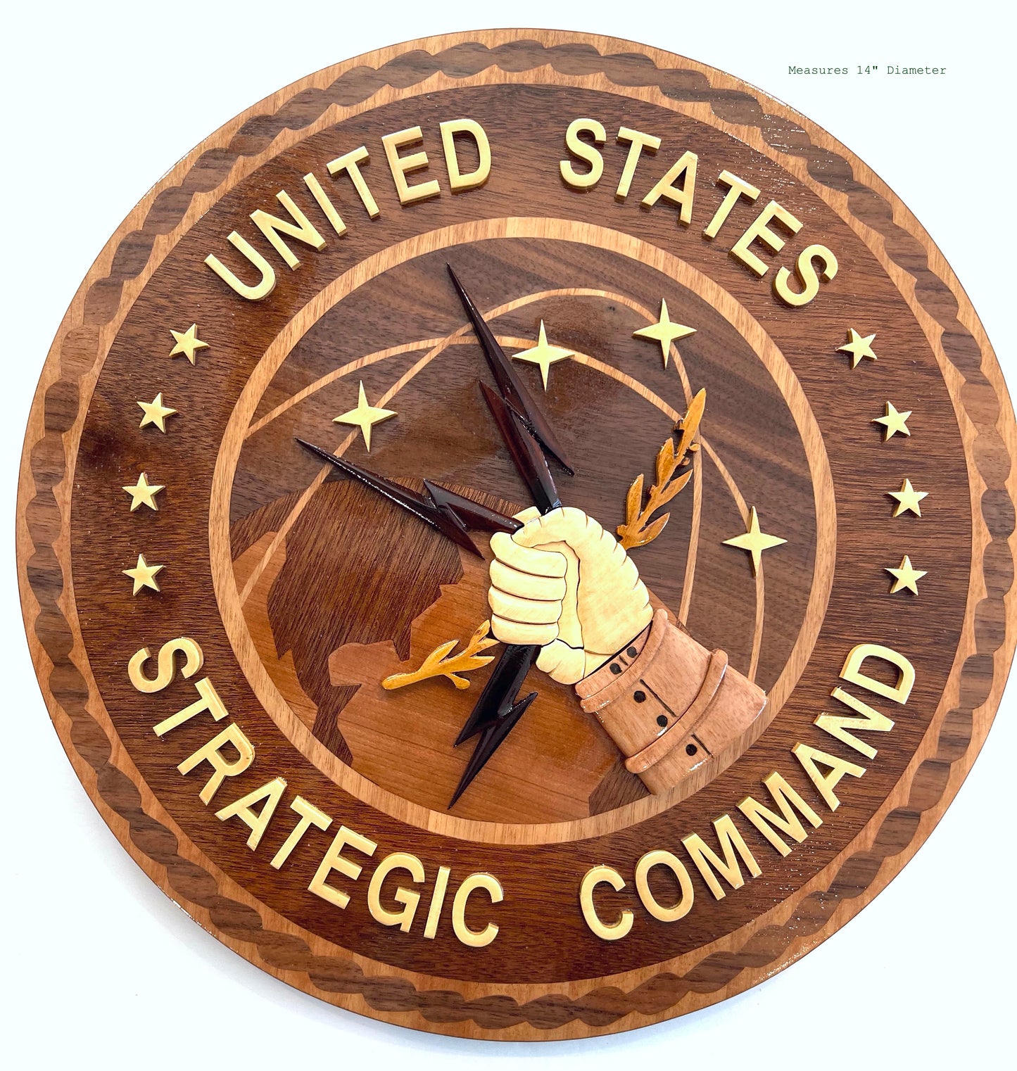 STRATEGIC COMMAND (STRATCOM) WOOD ART