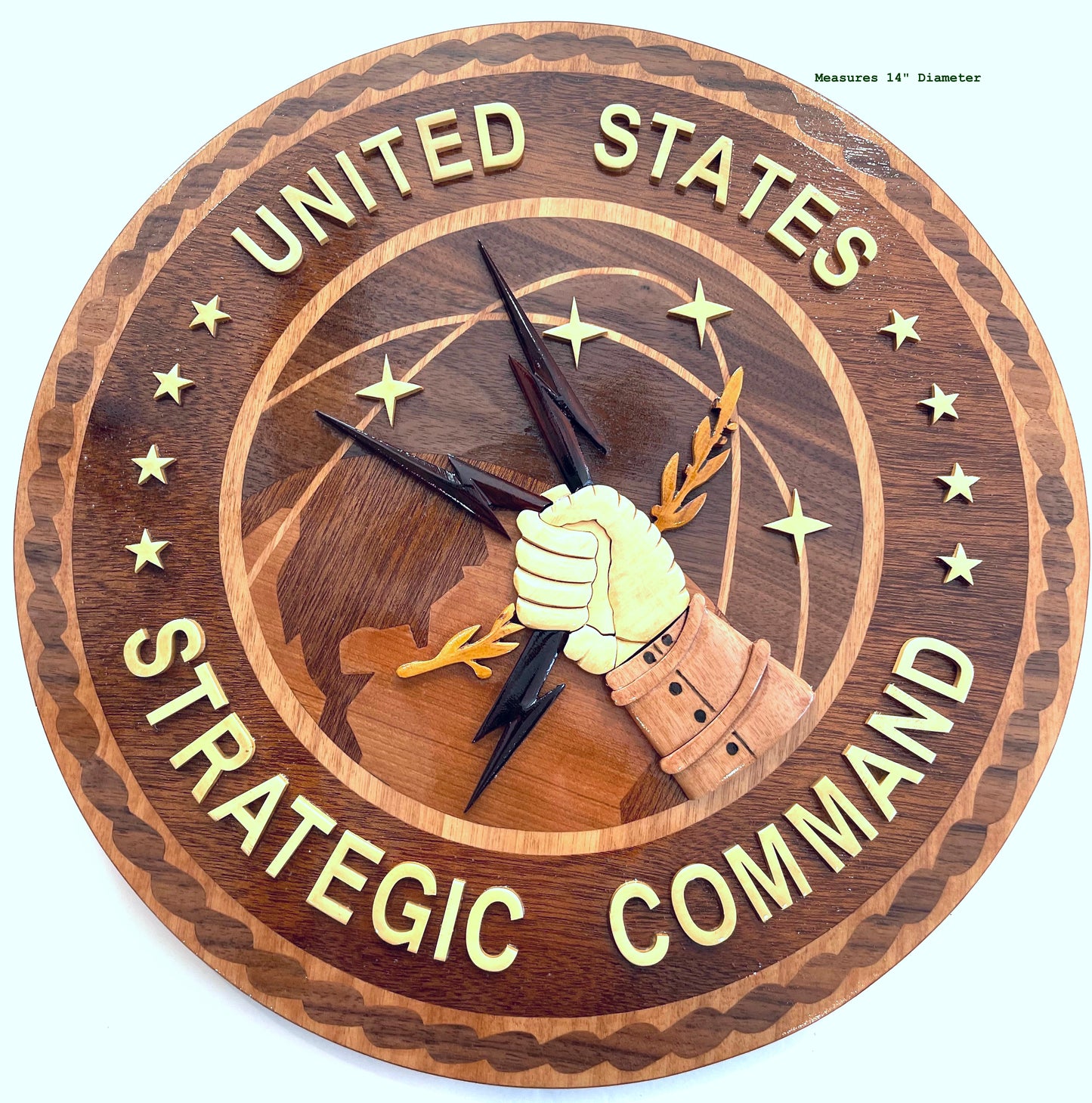 STRATEGIC COMMAND (STRATCOM) WOOD ART