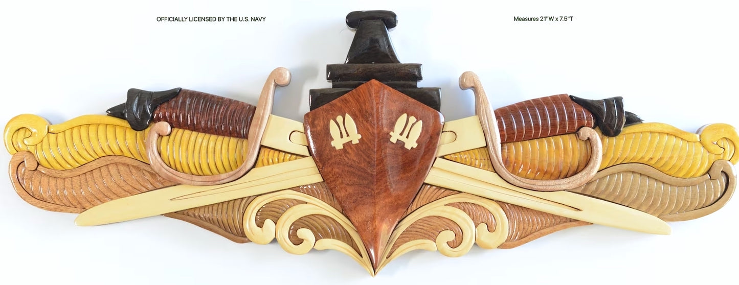 SURFACE WARFARE OFFICER (SWO) WOOD ART PLAQUE