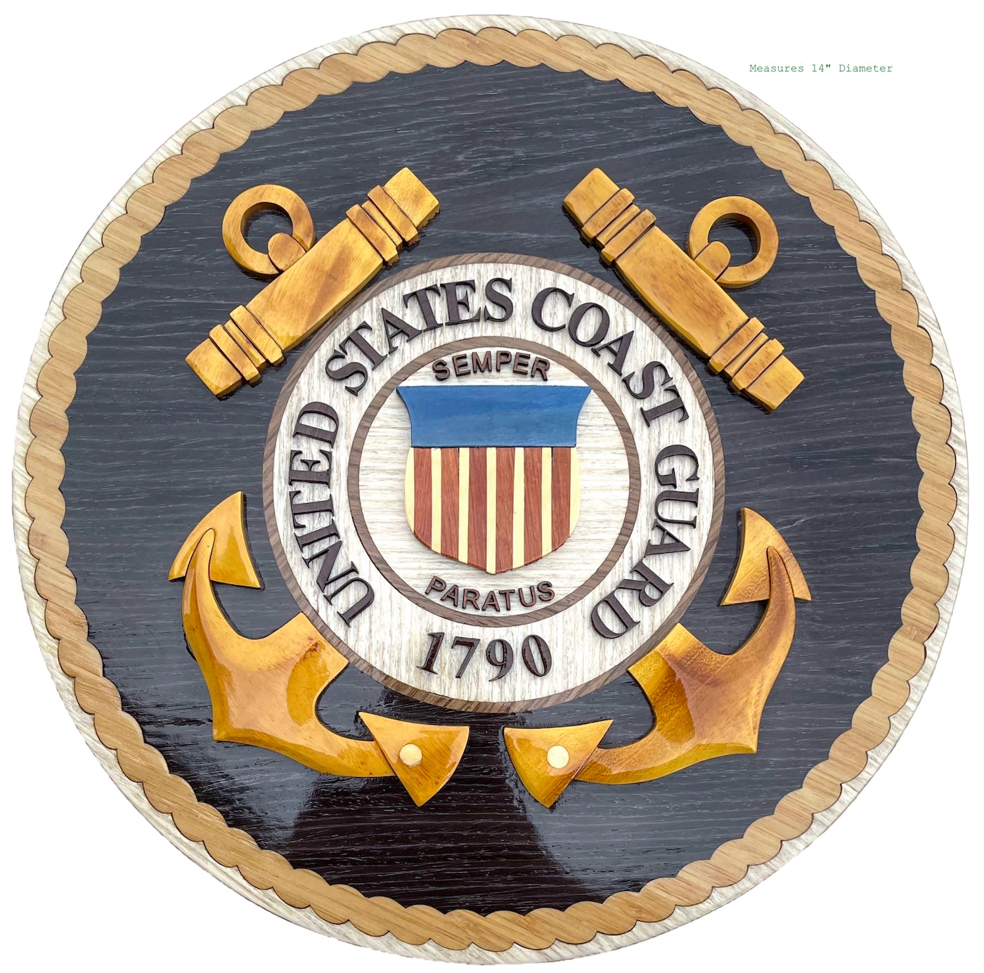 COAST GUARD EMBLEM WOOD ART