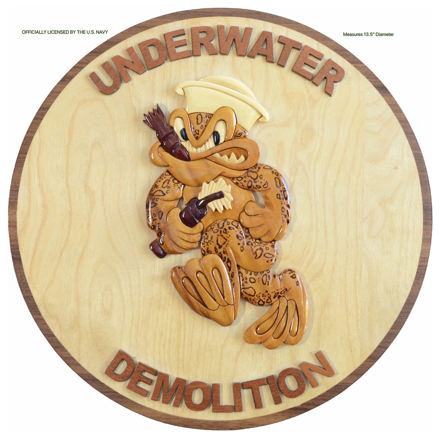 NAVY UNDERWATER DEMOLITION EMBLEM WOOD ART