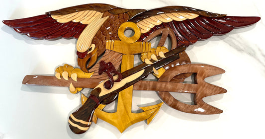 NAVY SPECIAL WARFARE Insignia - SEAL TRIDENT Wood Art