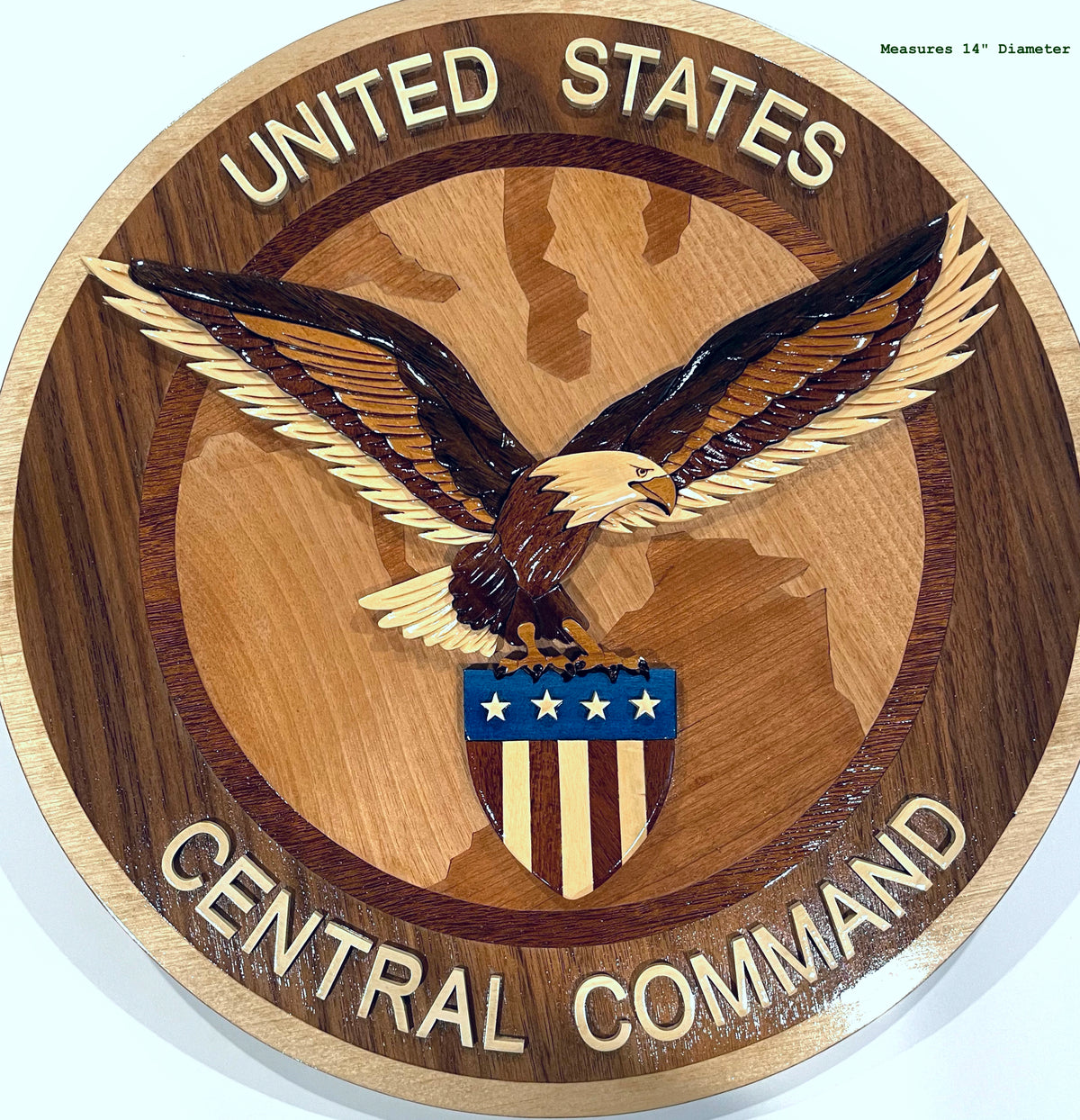 Centcom Commander Ribbons CENTRAL COMMAND CENTCOM WOOD ART PLAQUE – Military Wood Art
