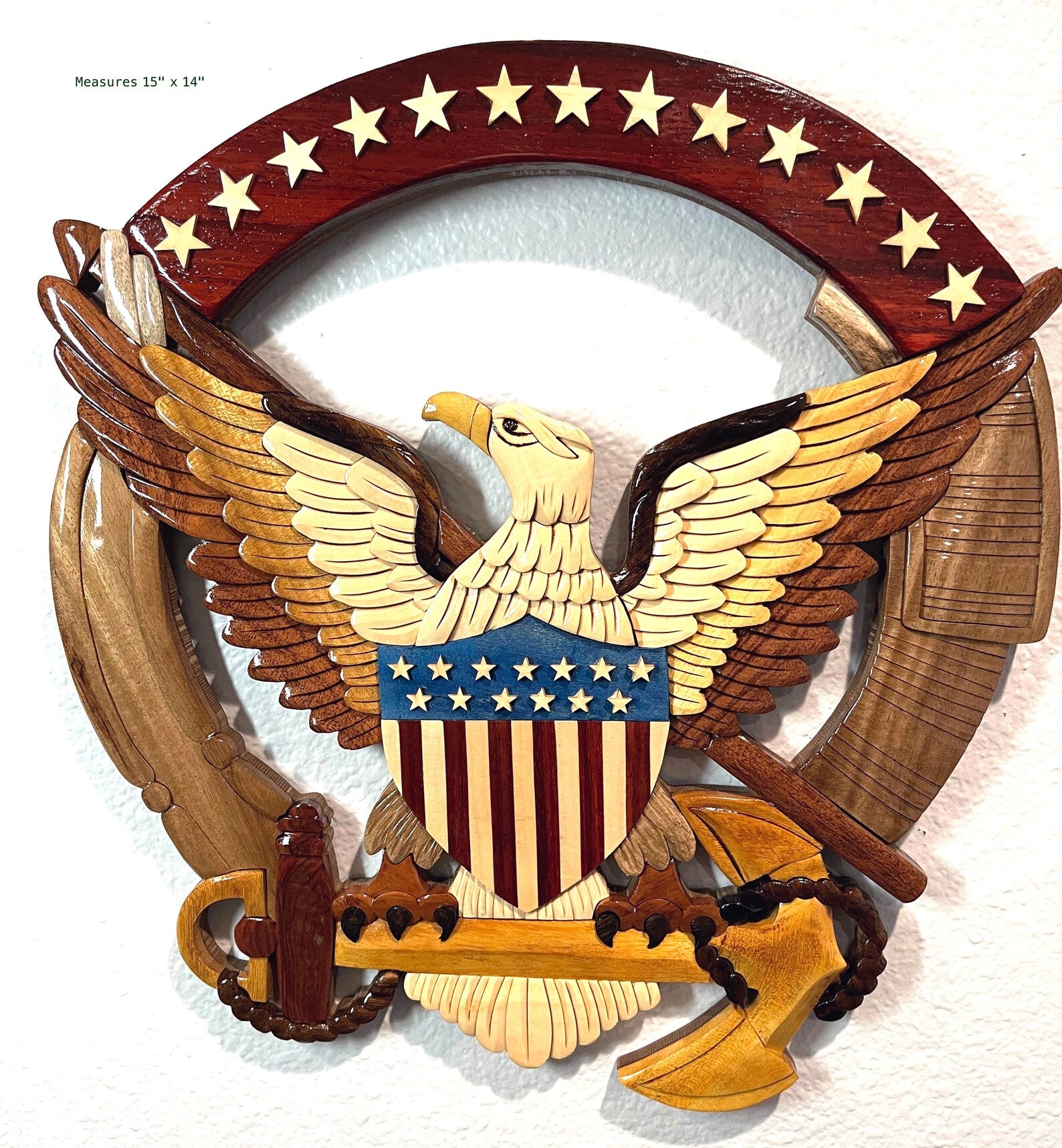 COAST GUARD COMMAND AFLOAT Badge Wood Art – Military Wood Art