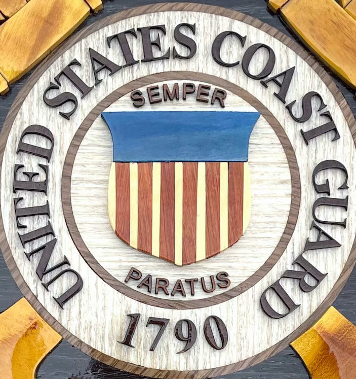 COAST GUARD EMBLEM WOOD ART