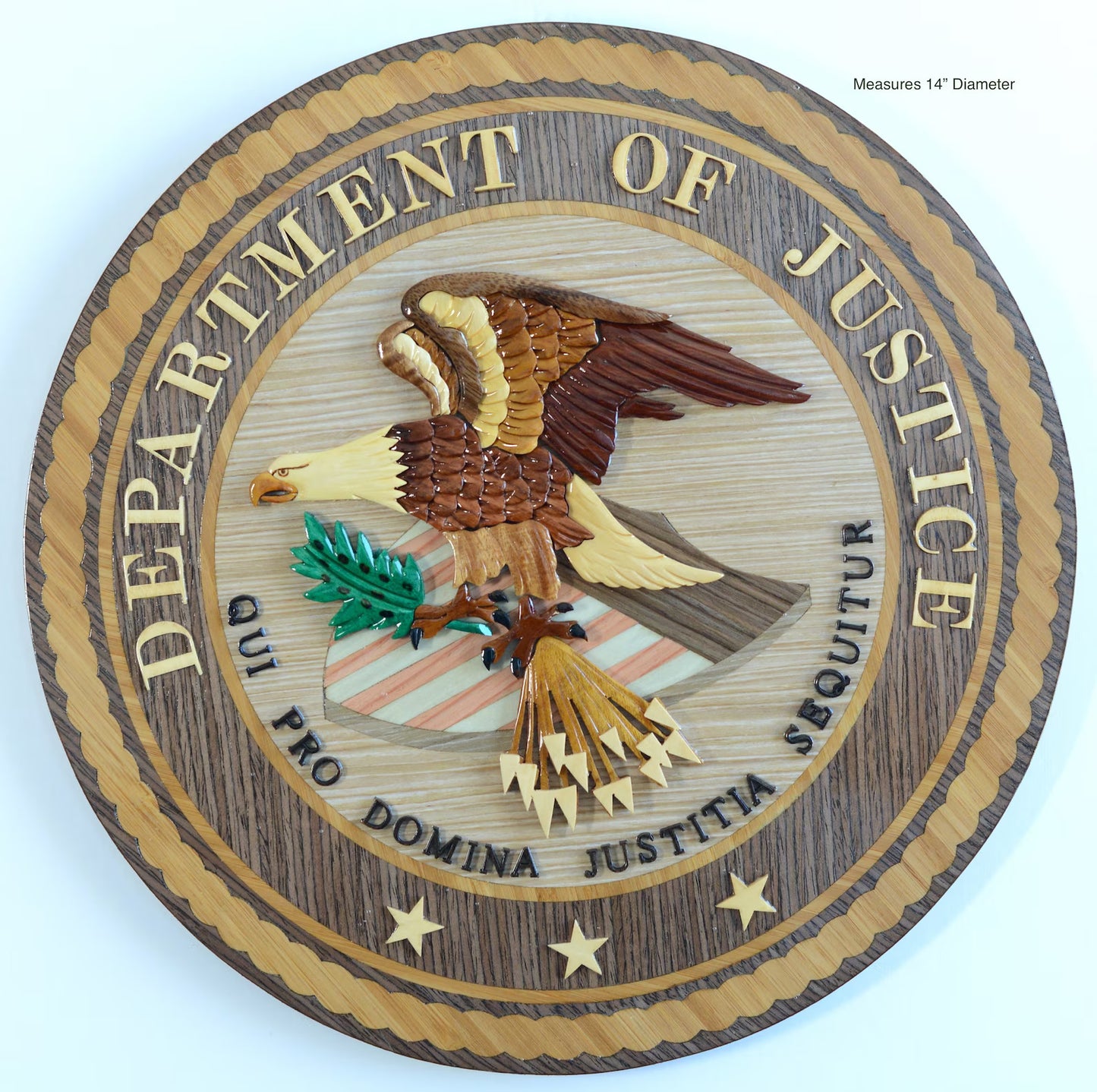 DEPARTMENT OF JUSTICE SEAL WOOD ART