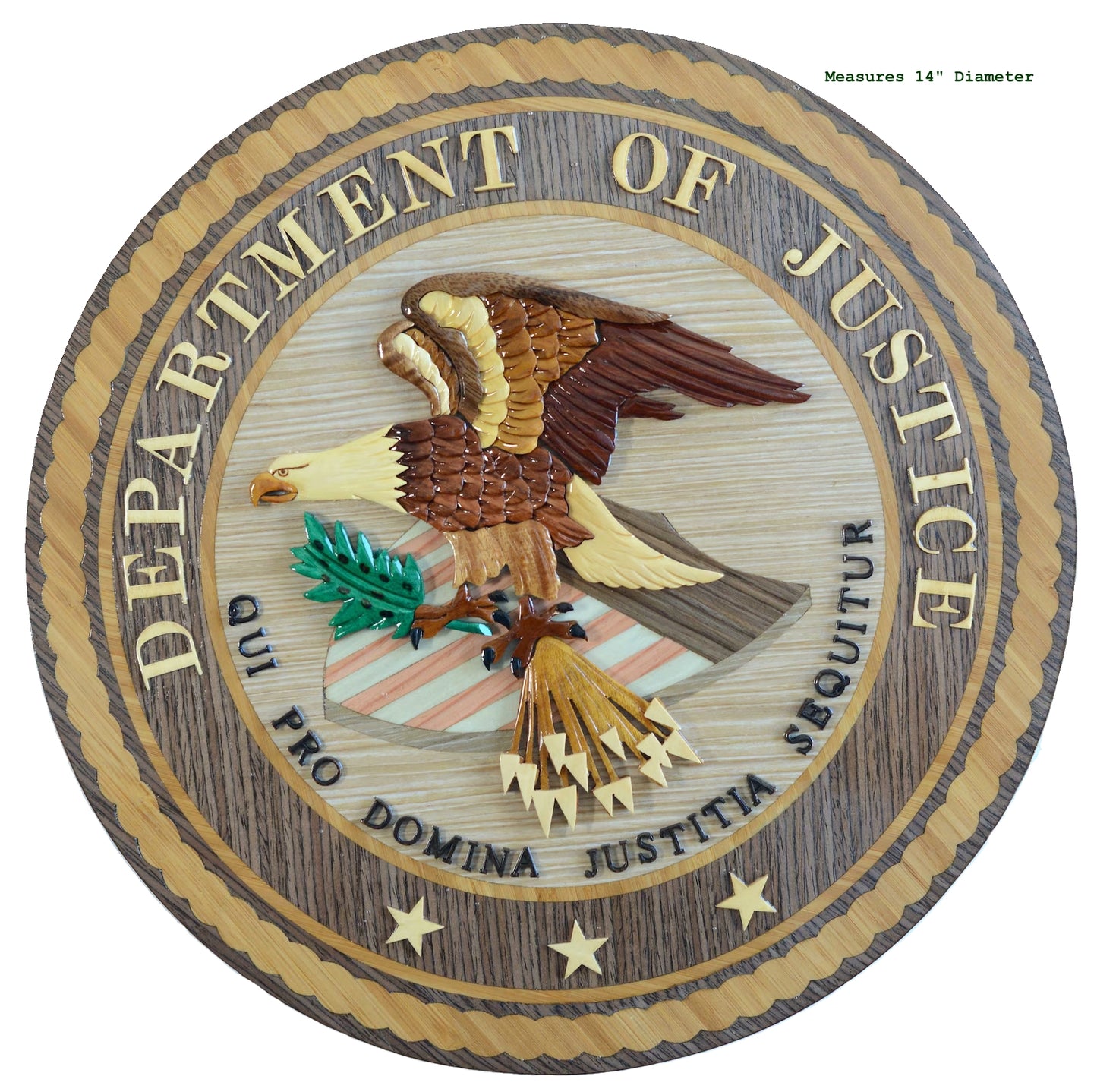 DEPARTMENT OF JUSTICE SEAL WOOD ART