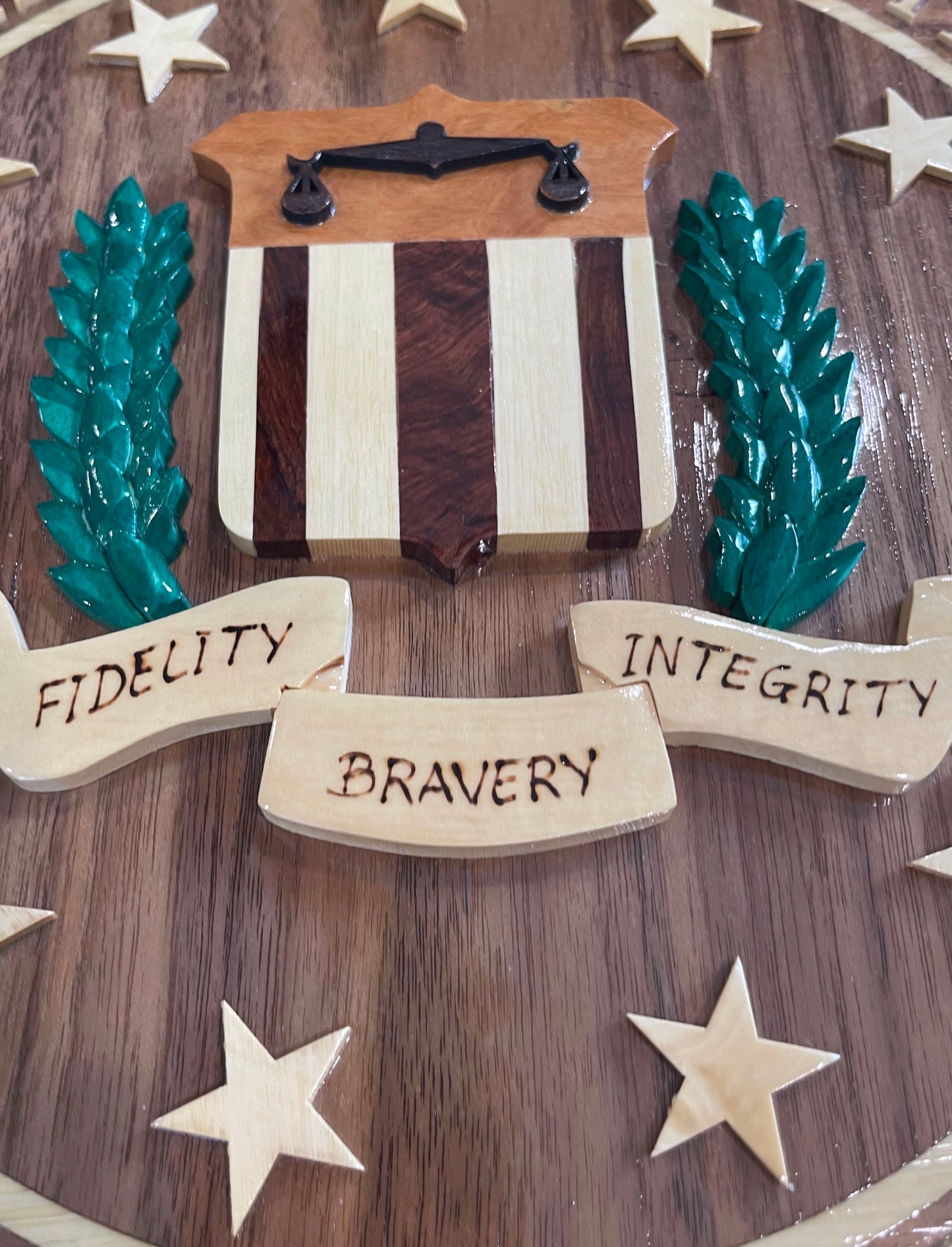 FBI Emblem Wood Art - Federal Bureau of Investigation Seal