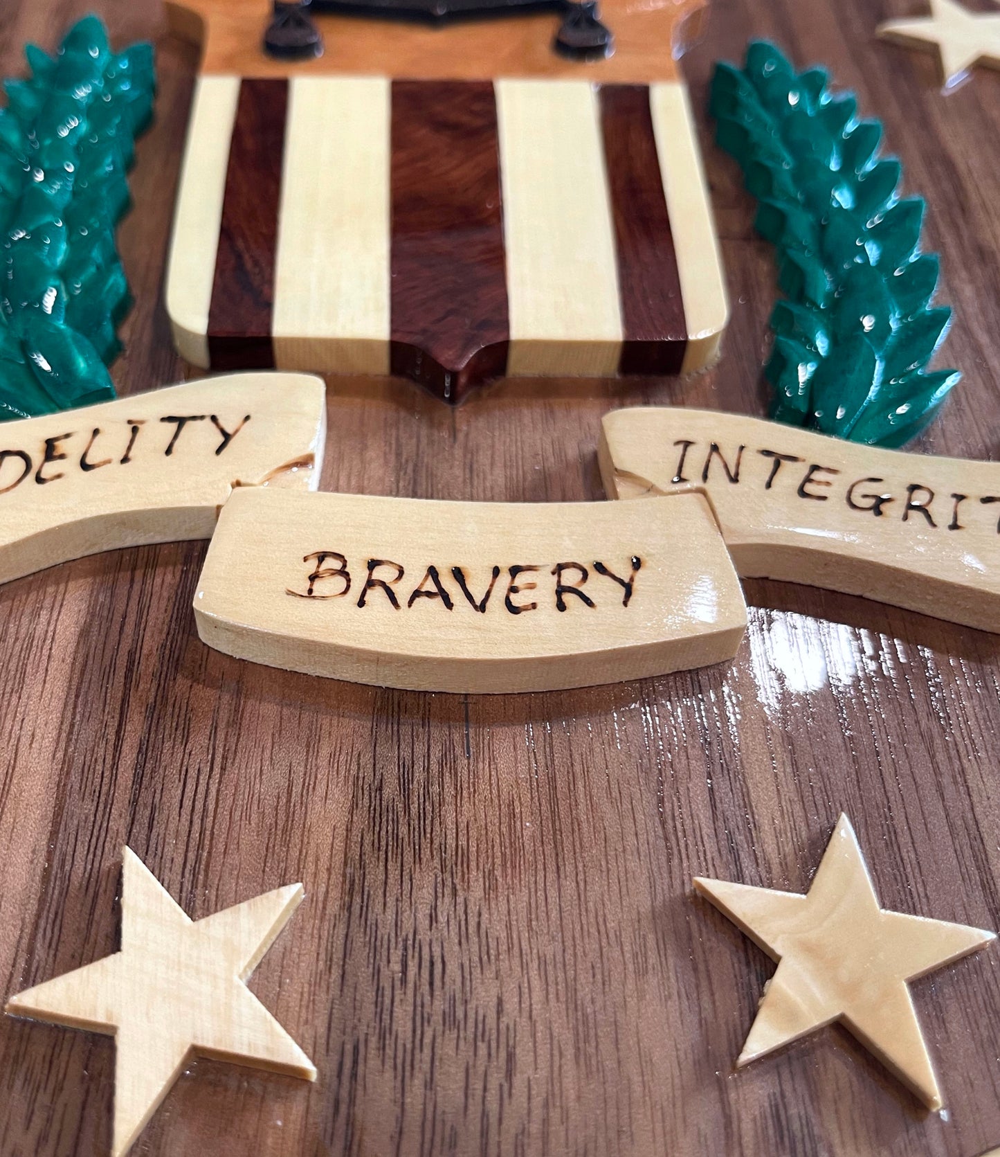 FBI Emblem Wood Art - Federal Bureau of Investigation Seal