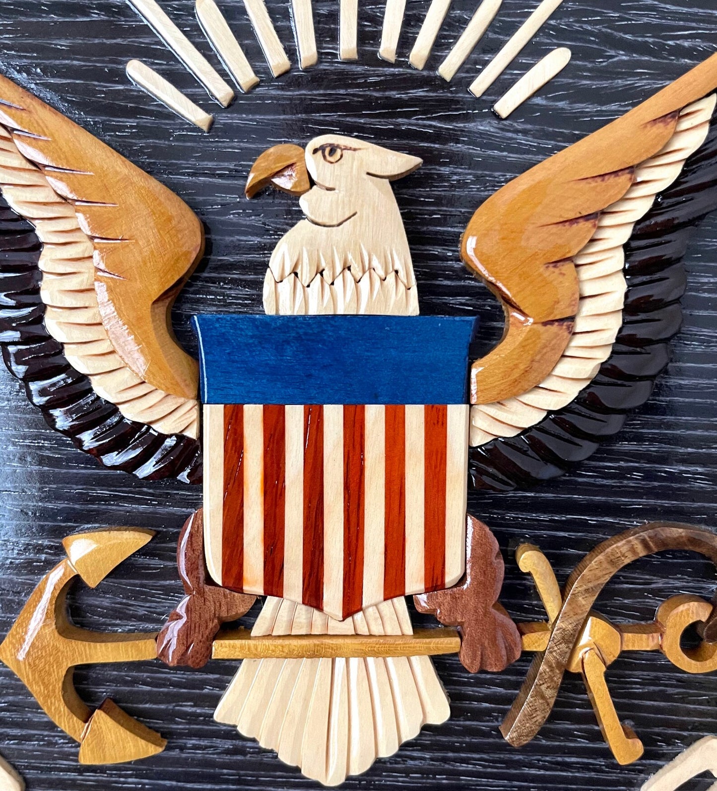 U.S. NAVY EMBLEM WOOD ART