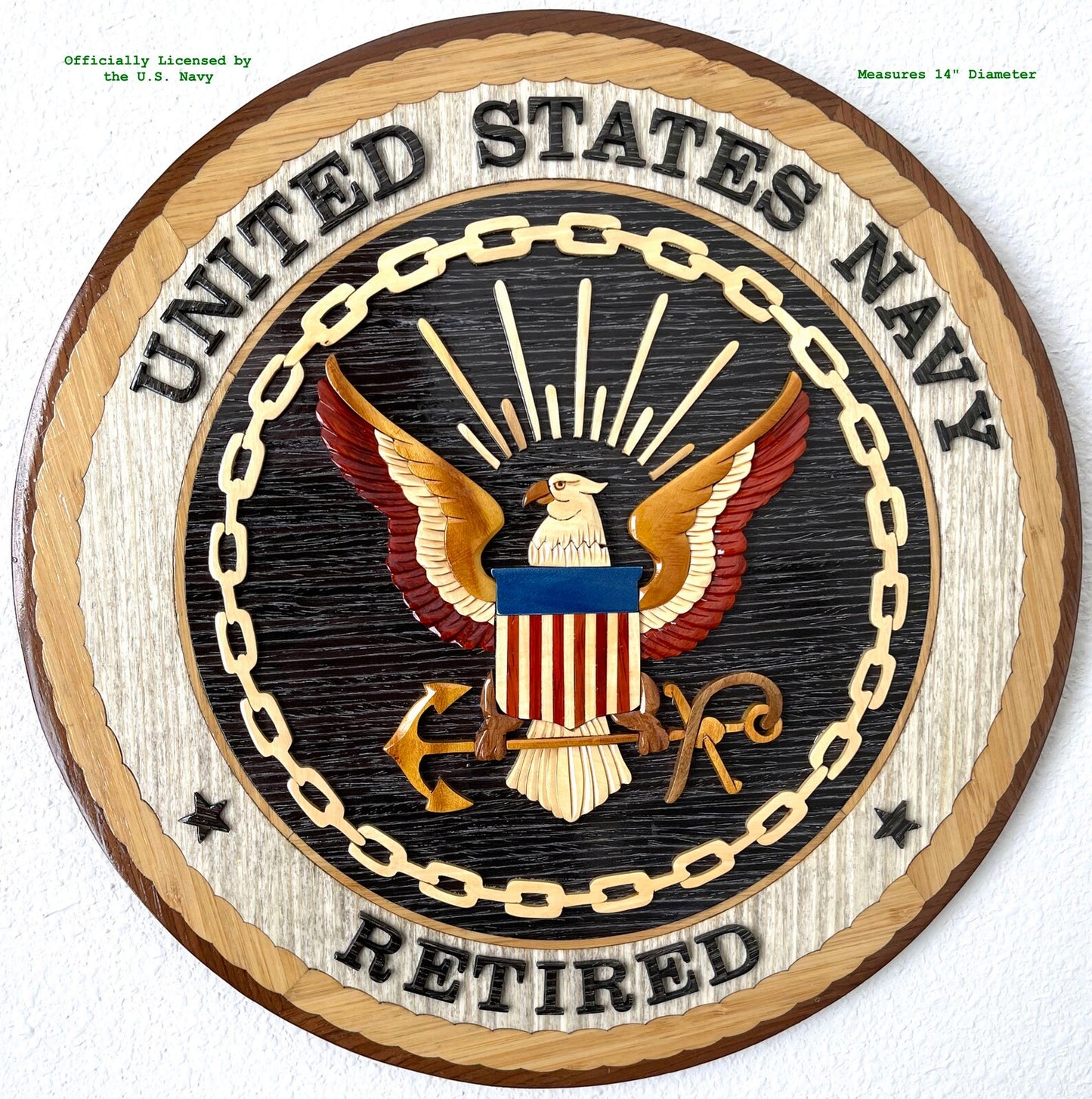 U.S. NAVY RETIRED WOOD ART