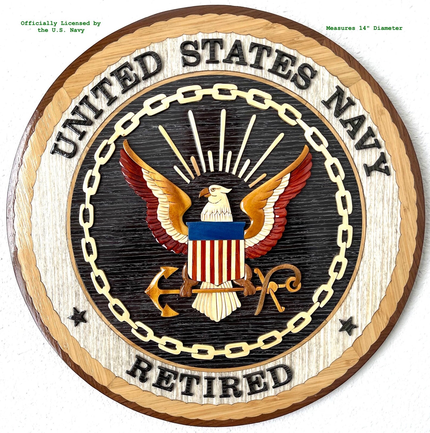 U.S. NAVY RETIRED WOOD ART