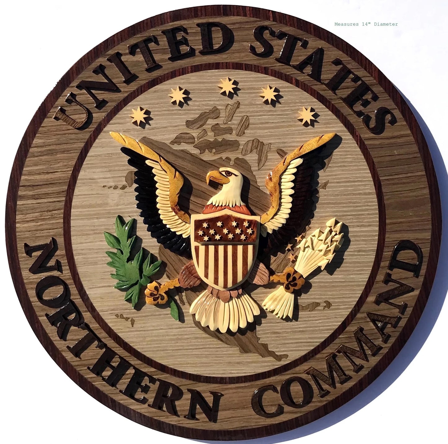 NORTHERN COMMAND - NORTHCOM - WOOD ART PLAQUE