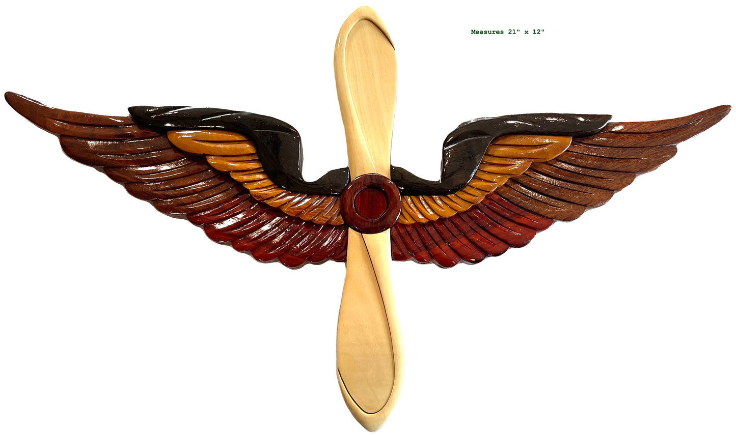 NAVY AVIATOR PROP & WINGS WOOD ART