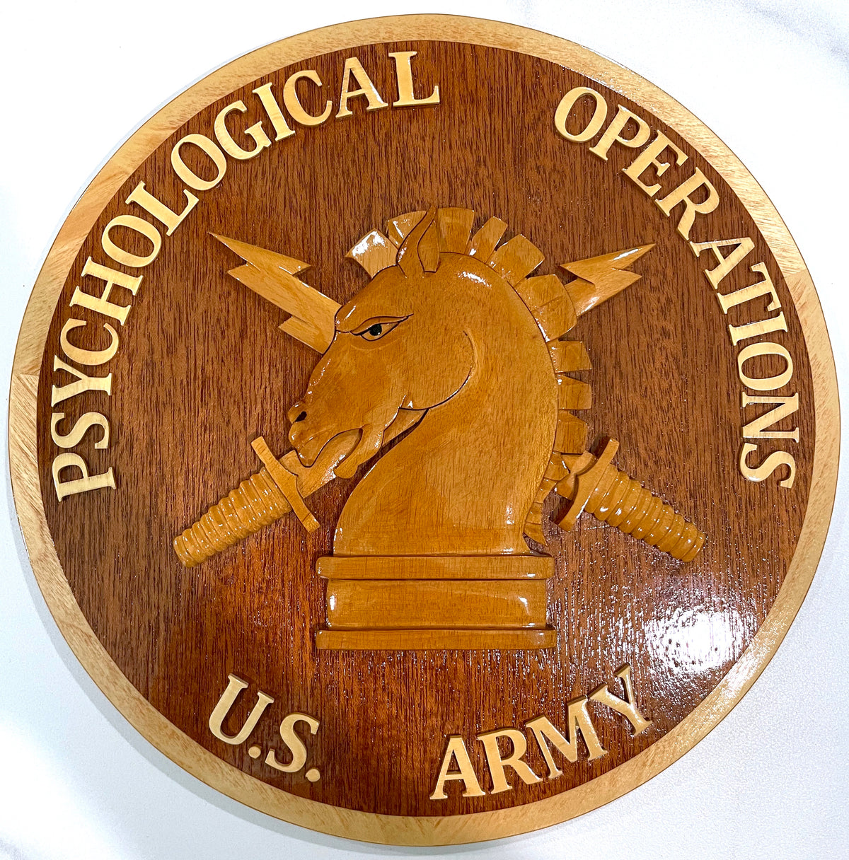 U.S. Psychological Operations Wood Art Plaque