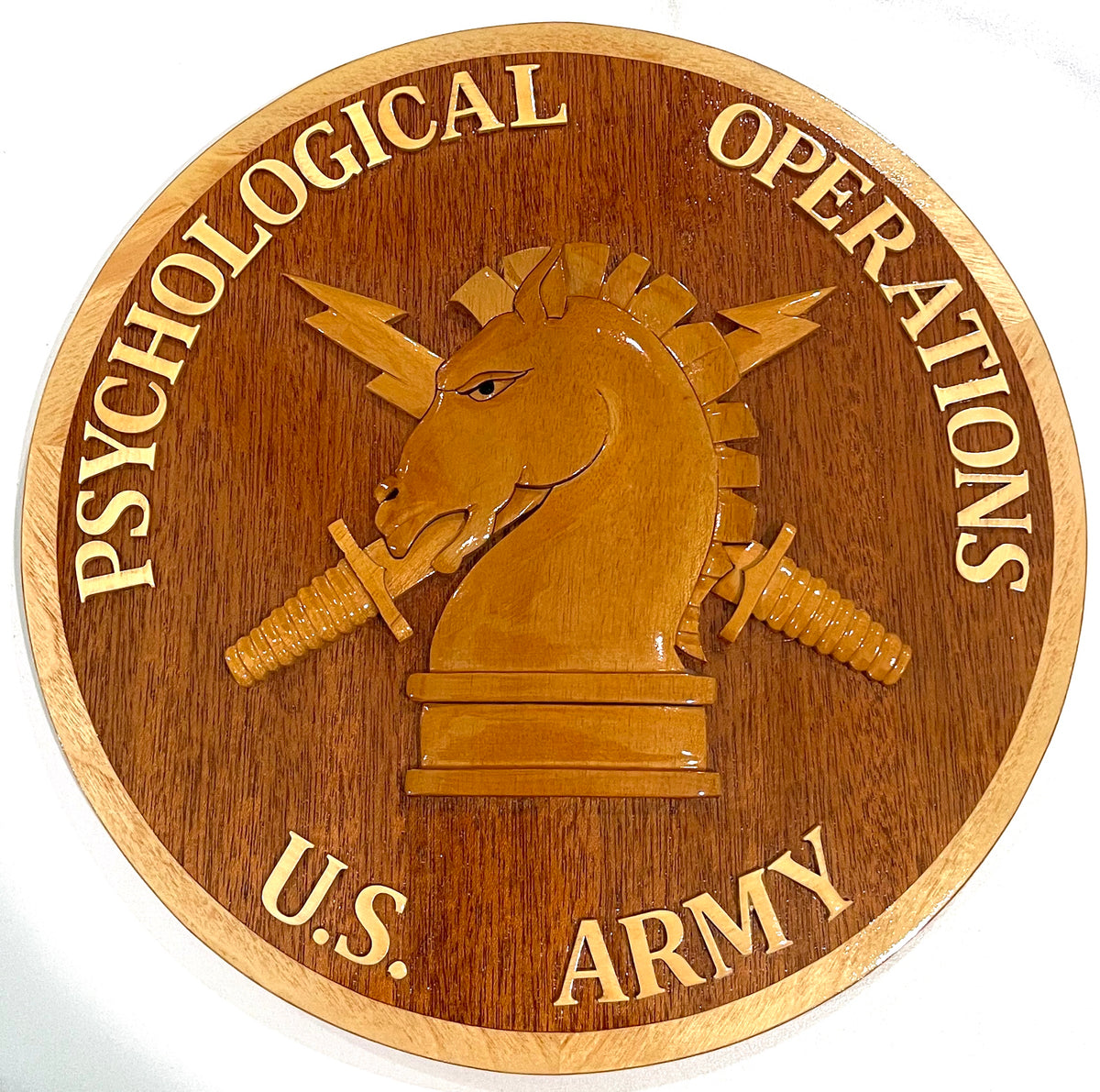 U.S. Psychological Operations Wood Art Plaque
