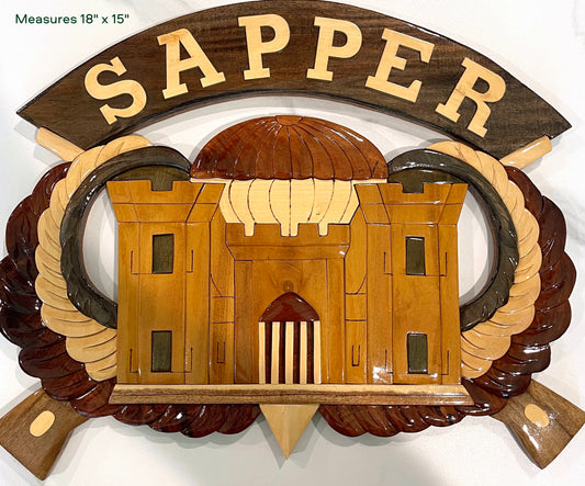 Combat Engineer / SAPPER Badge Wood Art